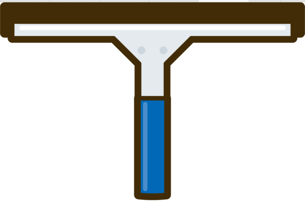 窓の水をきるスクイジーという道具の画像