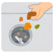 排水溝の生ゴミの画像