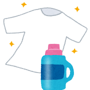 Tシャツと漂白剤の画像