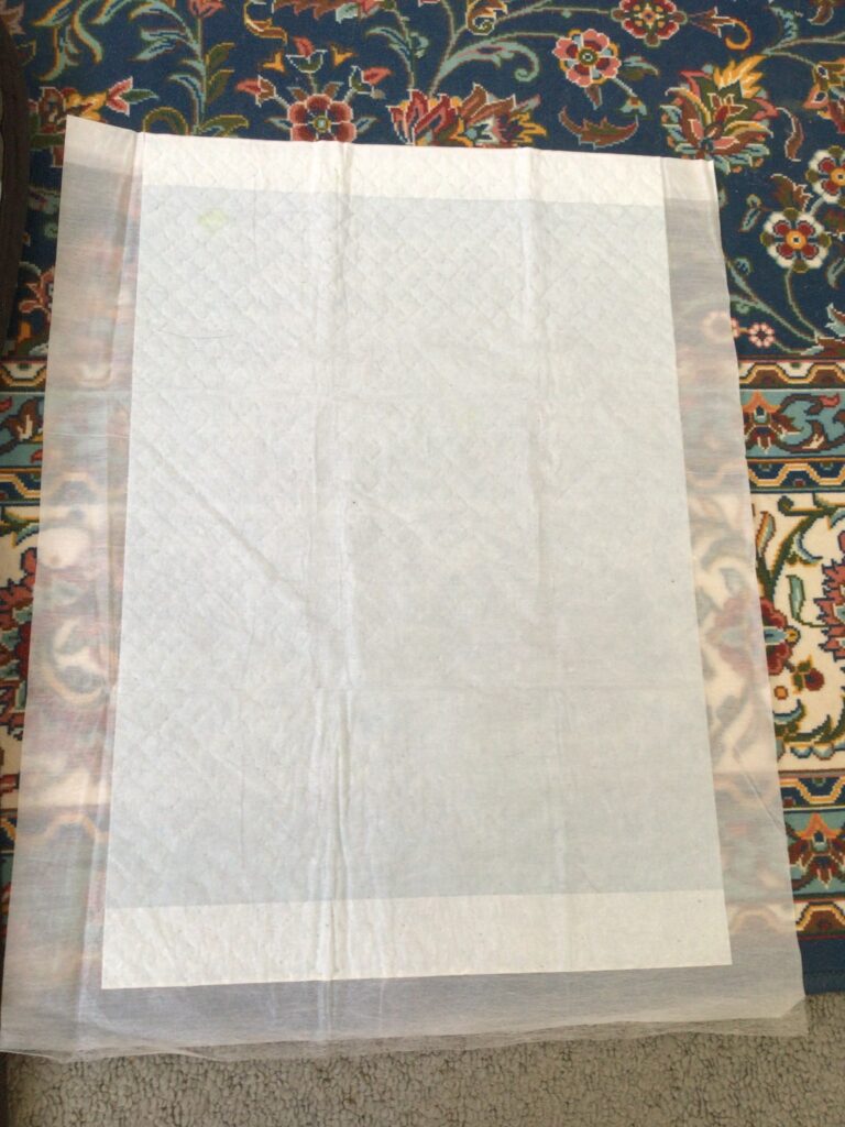 筆者が撮ったペット用シーツの写真