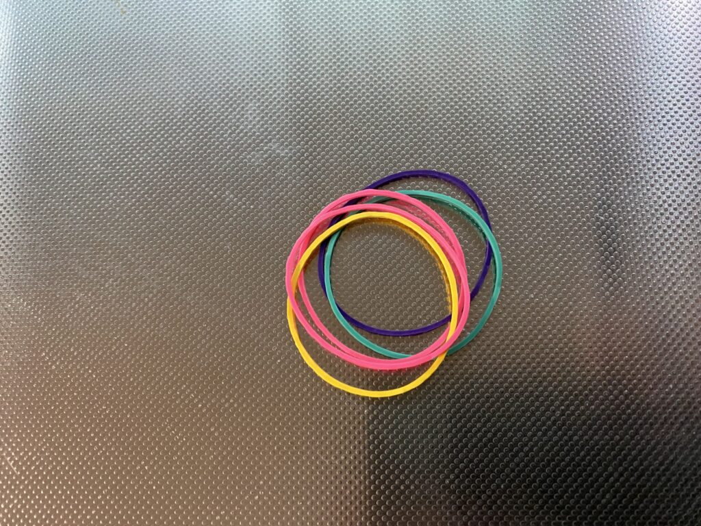 筆者が撮った輪ゴムの写真