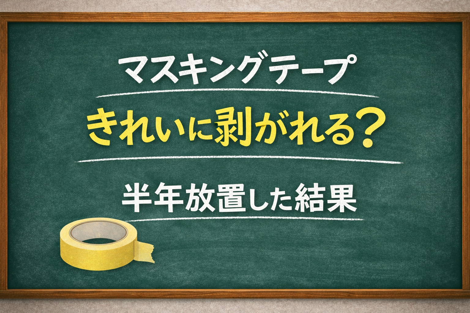 家具に貼ったマスキングテープを半年放置した結果、粘着が残る原因と対処法を解説した記事のアイキャッチ
